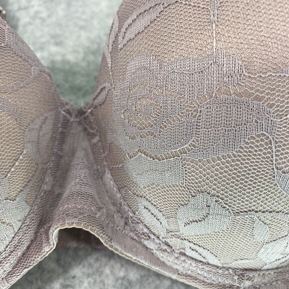 Isaac Mizrahi Purple Gray Lace Push Up Bra Womens Size 36D - Picture 3 of 9